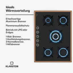 Газова варильна поверхня Klarstein Lumiflame (10046710) - мініатюра 5