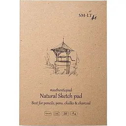 Блокнот-склейка для ескізів SM-LT Art Authentic А4 100г/м2 100л натуральний колір