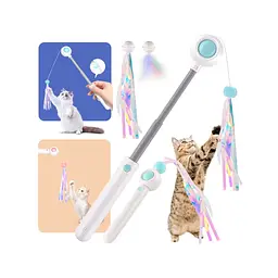 Іграшка для котів Petgravity Інтерактивна висувна вудочка з лазером блакитна (PG-CT053B) - мініатюра 9
