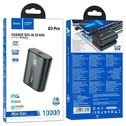 Портативна батарея Powerbank Hoco Q3 Pro 22.5W+PD20W 10000mAh Black - мініатюра 7