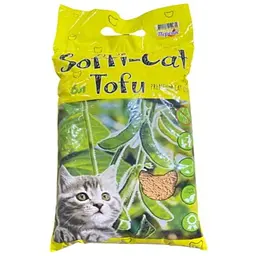 Наповнювач для котячого туалету Soffi-Cat Tofu Персик, соєвий 2,6 кг (6 л)
