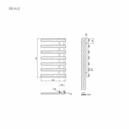 Рушникосушка дизайнерська Ideale Emma 11 7/500 біла, Білий - мініатюра 3