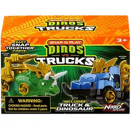 Ігровий набір Road Rippers машинка та динозавр Triceratops green (20074) - мініатюра 7