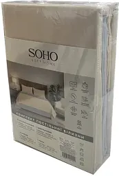 Комплект постільної білизни Soho сімейний Beige/Light gray 150х200 см (PATTERN 19-F) - мініатюра 3