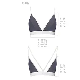 Спортивний топ з подвійними бретелями Passion PS007 TOP M, dark grey - мініатюра 5