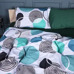 Наволочка MirSon Сатин 22-1405 Geometry Bliss 60х60 см смарагдова (2200010593914) - мініатюра 3