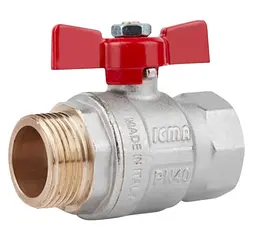 Кран кульовий Icma 1" прямий №351 (87351AF11) - мініатюра 1