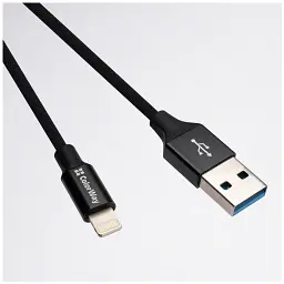 Дата кабель USB 2.0 AM to Lightning 1.0m black ColorWay (CW-CBUL004-BK) - мініатюра 3