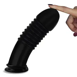 Велика анальна пробка LoveToy King-Sized 21 см (чорний) - мініатюра 2