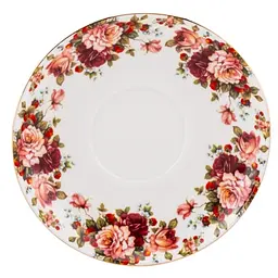 Чашка з блюдцем Elisey English Garden 200 мл (9217-007) червона з білим       - мініатюра 2