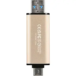 USB флеш накопичувач Transcend 256GB JetFlash 930 Gold-Black USB 3.2/Type-C (TS256GJF930C) - мініатюра 7