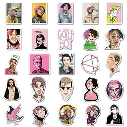 Стікерпак GeekLand Lil Peep 50 штук - мініатюра 2
