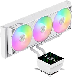 Водяне охолодження Gamemax Glacier 360 LCD ARGB White - мініатюра 2