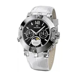 Наручний годинник Seculus 1690.5.706 black, ss, white leather