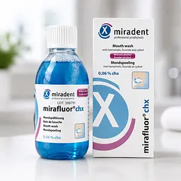 Ополіскувач для ротової порожнини Miradent Mirafluor з CHX 0,06% 100 мл