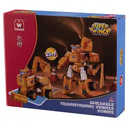 Конструктор-трансформер Super Wings Small Blocks 2-in-1 Buildable Transforming Vehicle Donnie, Донні, 265 деталей (EU385007) - мініатюра 9