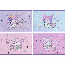 Набор тетрадей для рисования Kite Kuromi 12 листов скоба, фольга + УФ лак 20 шт. (HK25-241-2)