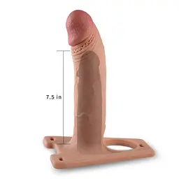 Страпон порожнистий LoveToy Unisex Hollow Strap-On Rodeo G 20.3 см тілесний - мініатюра 6