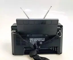 Радіоприймач з USB SD TF Mp3-плеєром ліхтариком із Solar панеллю - мініатюра 3