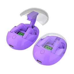 Навушники бездротові TWS Pro One з боксом для зарядки Purple (16506) - мініатюра 2