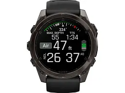Спортивний годинник Garmin Fenix 8 51mm AMOLED Sapphire Carbon Gray DLC Titanium w. Black/Pebble Gray S. Band (010-02905-20/21) - мініатюра 5