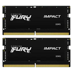 Оперативна пам'ять Kingston Fury 16GB (2x8GB) SODIMM DDR5 4800MHz Impact Black (KF548S38IBK2-16)