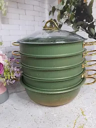 Мантоварка-пароварка з антипригарним покриттям O.M.S. Collection 6091 C-30 см 6,4 л Green