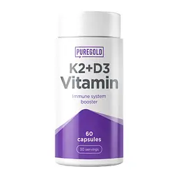 Вітамін К2 та Д3 Vitamin K2+D3 - 60 капсул