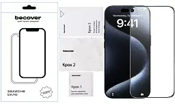 Скло захисне BeCover Apple iPhone 16 Plus Black (712123) - мініатюра 3