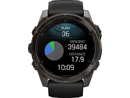 Спортивний годинник Garmin Fenix 8 51mm AMOLED Sapphire Carbon Gray DLC Titanium w. Black/Pebble Gray S. Band (010-02905-20/21) - мініатюра 6