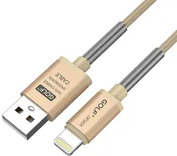 Кабель GOLF GC-40I Lightning cable 1m Gold - мініатюра 2
