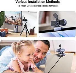Веб-камера Ugreen CM717 2K webcam USB-A (25442) - мініатюра 3