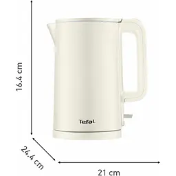 Електрочайник Tefal Thermo Protect 1.5 л пластик нержавіюча сталь світло-бежевий (KO140AE0) - мініатюра 8