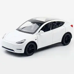 Колекційна металева модель електромобіля АвтоЕксперт Tesla Model Y з інерцією, світлом та звуком 1:32 - мініатюра 4