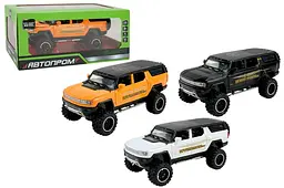 Іграшкова машинка позашляховик Hummer 1:24 Автопром світлозвукові ефекти металева AP7737, коробка р.к. 28x16x12, 8см