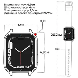 Смарт-годинник JETIX DF100 Pro з 4G відеодзвінком, вібродзвінком і вологозахистом IP67 — Red - мініатюра 8