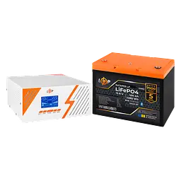 Комплект резервного живлення LogicPower B1500 White + літієва (LiFePO4) батарея 1280Wh