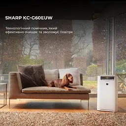 Очищувач повітря з функцією зволоження Sharp KC-G60EUW - мініатюра 2