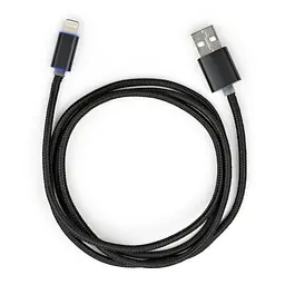 Дата кабель USB 2.0 AM to Lightning 1m LED black Vinga (VCPDCLLED1BK) - мініатюра 3