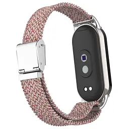Ремінець для Xiaomi Smart Band 10/9/8, Braided Solo Loop, рожевий, нейлоновий плетений браслет, еластичний змінний ремінець для фітнес-трекера з надійним кріпленням, ArmorStandart (ARM86885) - мініатюра 2