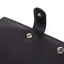 Містка обкладинка на документи унісекс з натуральної шкіри ST Leather 23116 чорна - мініатюра 5