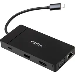 Концентратор Vinga USB-C 3.1 to VGA+HDMI+RJ45+3xUSB3.0+USB2.0+SD/TF+PD100W+Audio (VHYC10) - мініатюра 5