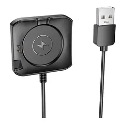 Магнитный USB кабель для зарядки смарт часов Hoco Y28 60 см Black (37047_3610139) - миниатюра 2