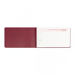 Щотижневик Leo Planner 2027 Binario 10х17 см м'який бордовий 128 сторінок (252739) - мініатюра 5