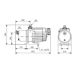 Поверхневий насос Grundfos MQ3-45 (96515415) - мініатюра 4
