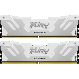 Модуль пам'яті для комп'ютера DDR5 64GB (2x32GB) 6400 MHz Renegade White XMP Kingston Fury (ex.HyperX) (KF564C32RWK2-64)