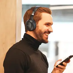 Навушники Borofone BO19 Musique BT headphones, BT5.3, ANC, AUX, 200mAh, 20h, black - мініатюра 7