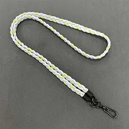 Плетений шнурок (5мм) 120см Light Blue / Green - мініатюра 2
