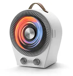 Тепловентилятор BLACK+DECKER 2,0 кВт, площа обігріву 20 кв.м., підлоговий, білий (BXFSH2000E) - мініатюра 3