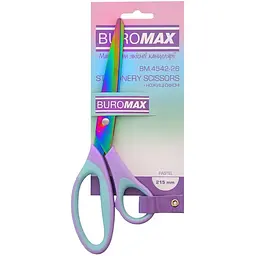 Ножиці Buromax Pastel асиметричні ручки 215 мм (BM.4542-26)